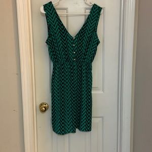 Everly Green and Black Dress